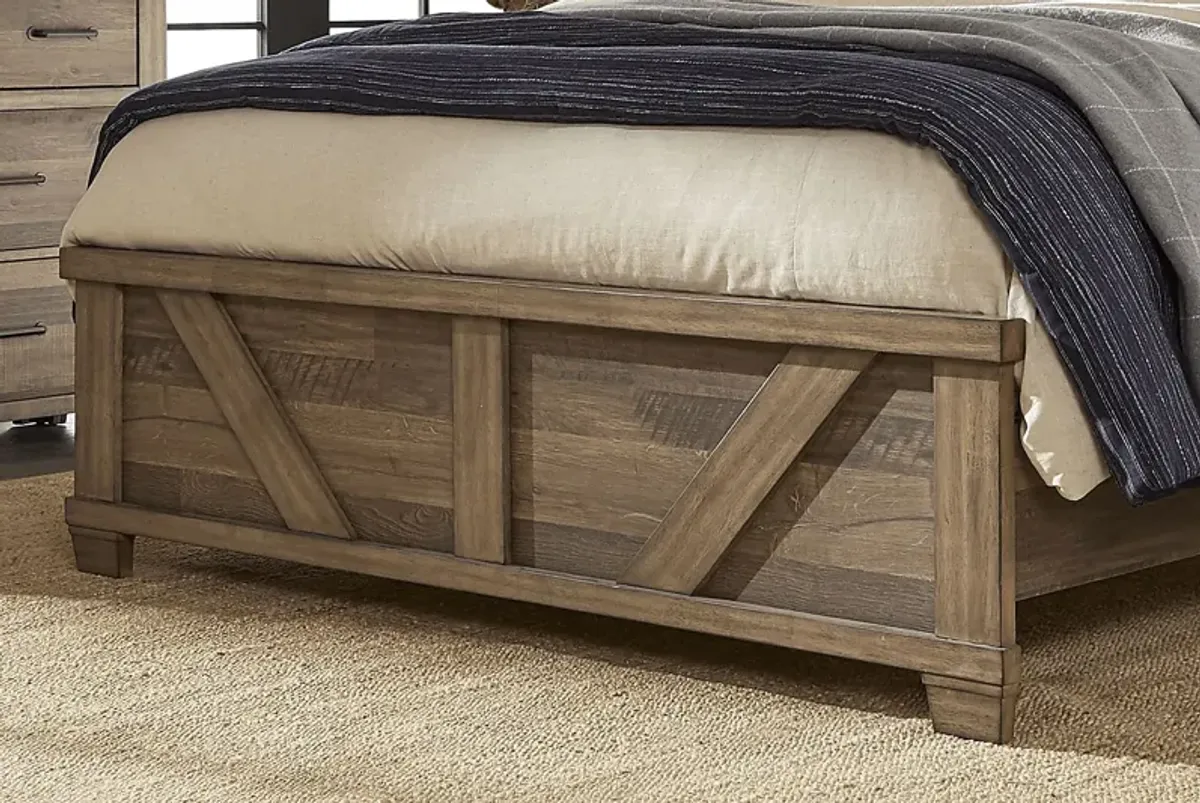 Woodcreek Brown 3 Pc Queen Panel Bed