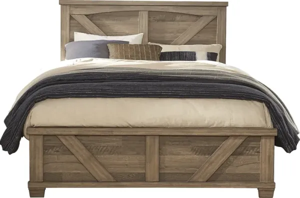 Woodcreek Brown 3 Pc Queen Panel Bed