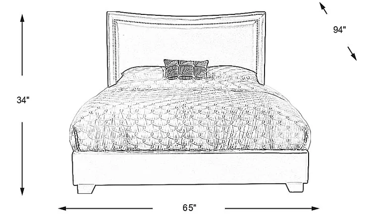 Genoa Ivory 3 Pc Queen Bed