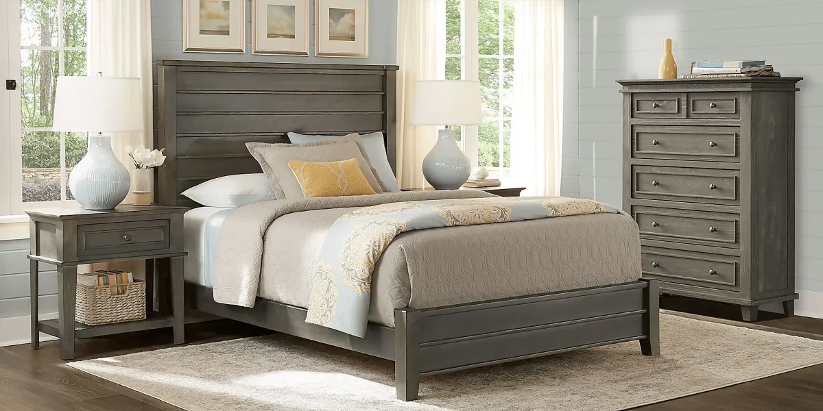 Darby Brook Dark Gray 3 Pc Queen Bed