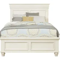 Lake Town Off-White 3 Pc Queen Panel Bed