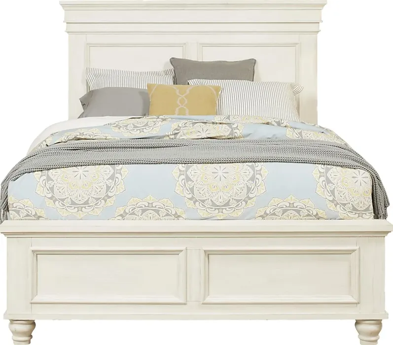 Lake Town Off-White 3 Pc Queen Panel Bed