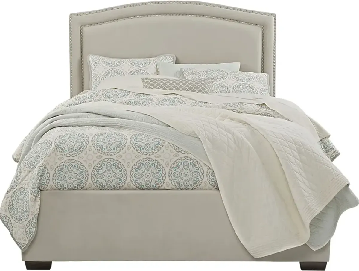 Loden Beige 3 Pc Queen Upholstered Bed