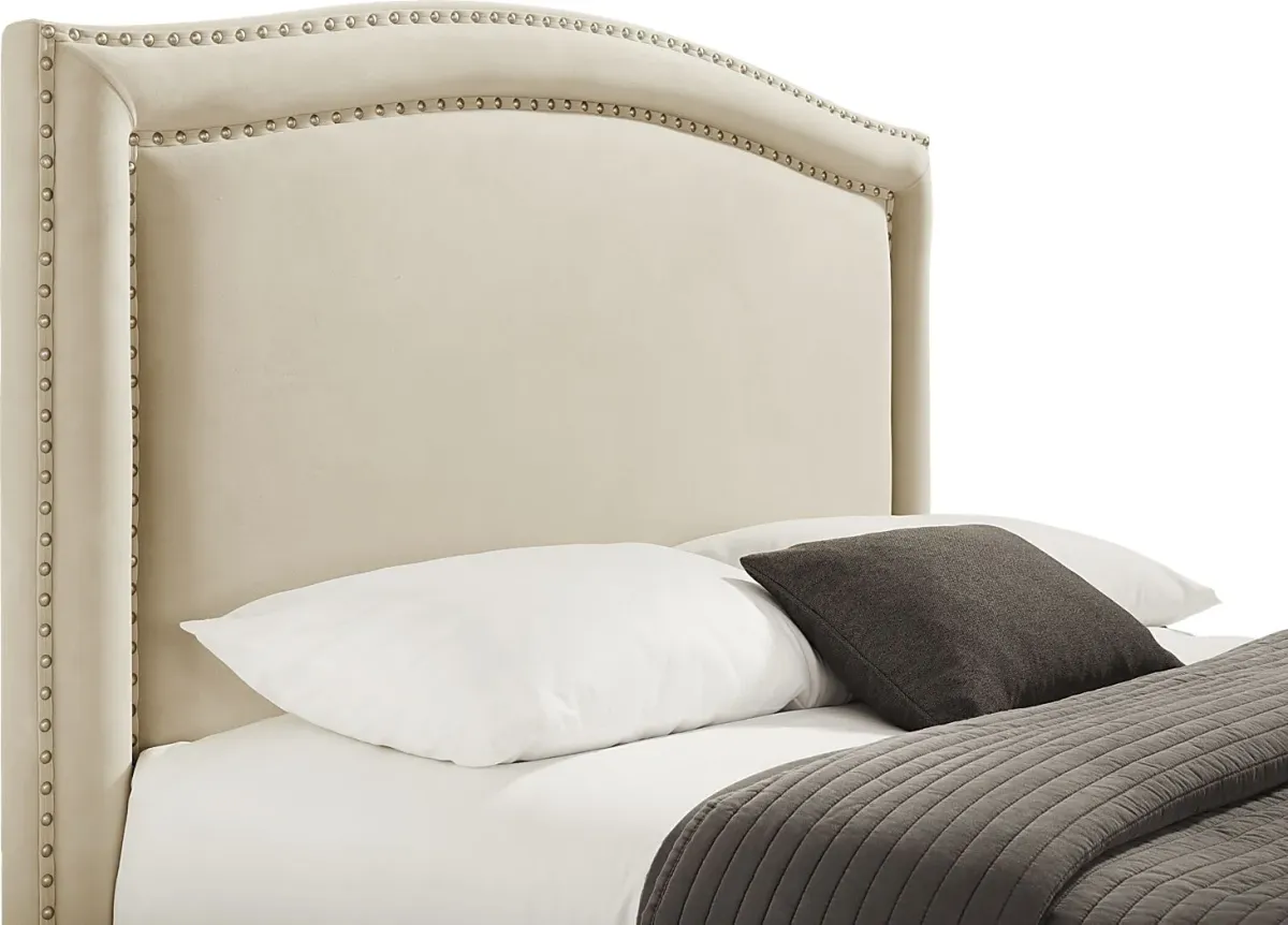 Loden II Cream 3 Pc Queen Upholstered Bed