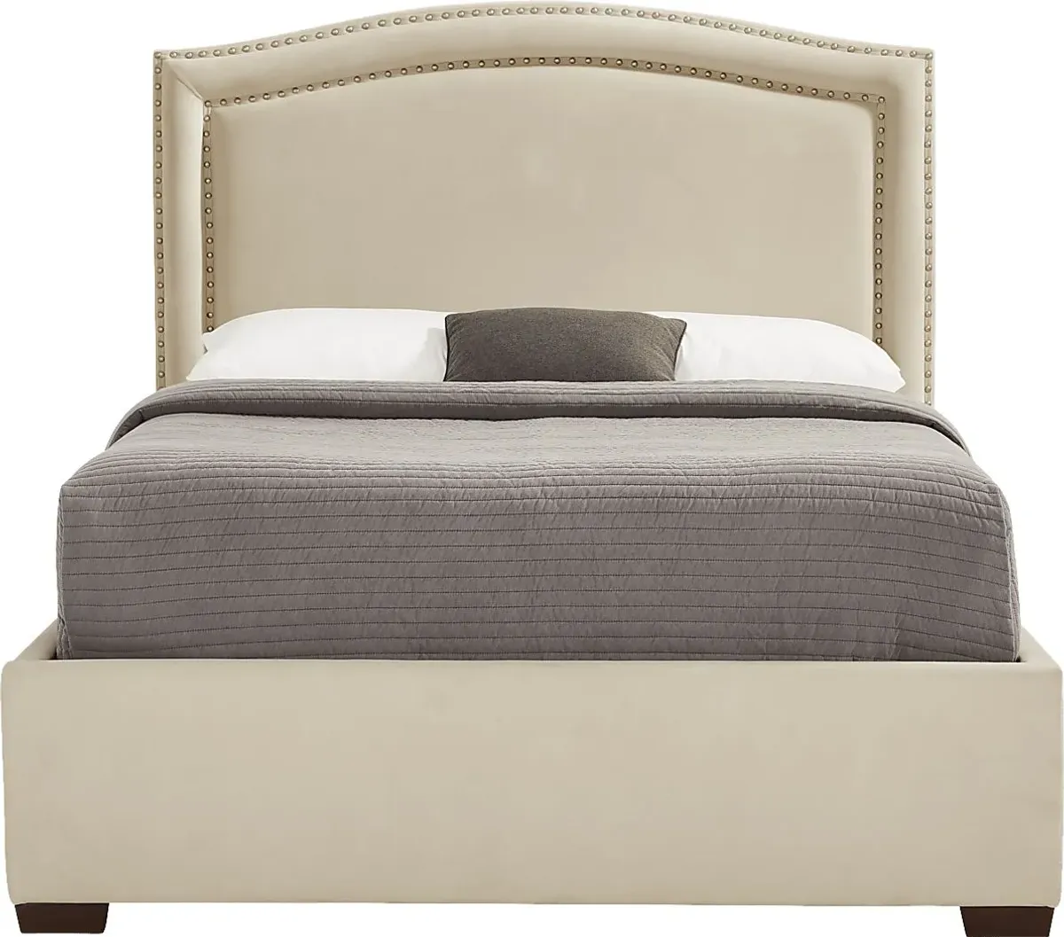 Loden II Cream 3 Pc Queen Upholstered Bed