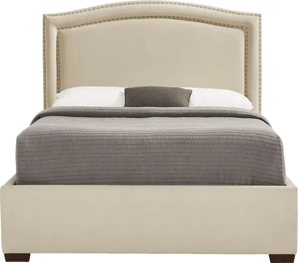 Loden II Cream 3 Pc Queen Upholstered Bed