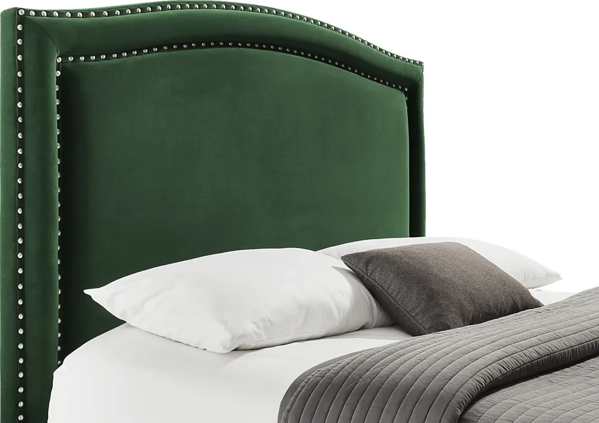 Loden II Green 3 Pc Queen Upholstered Bed