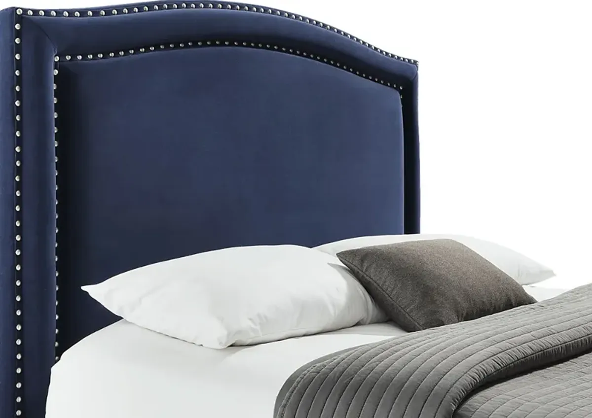 Loden II Blue 3 Pc Queen Upholstered Bed