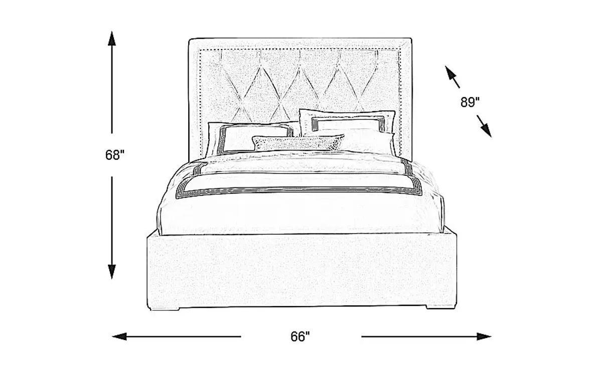 Elridge Dove Gray 3 Pc Queen Upholstered Bed