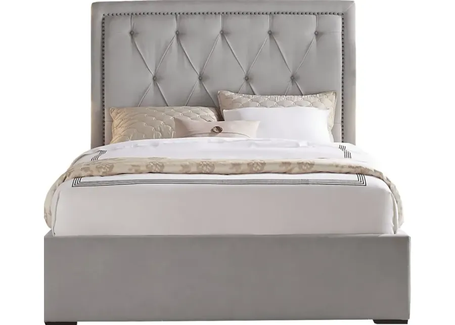 Elridge Dove Gray 3 Pc Queen Upholstered Bed