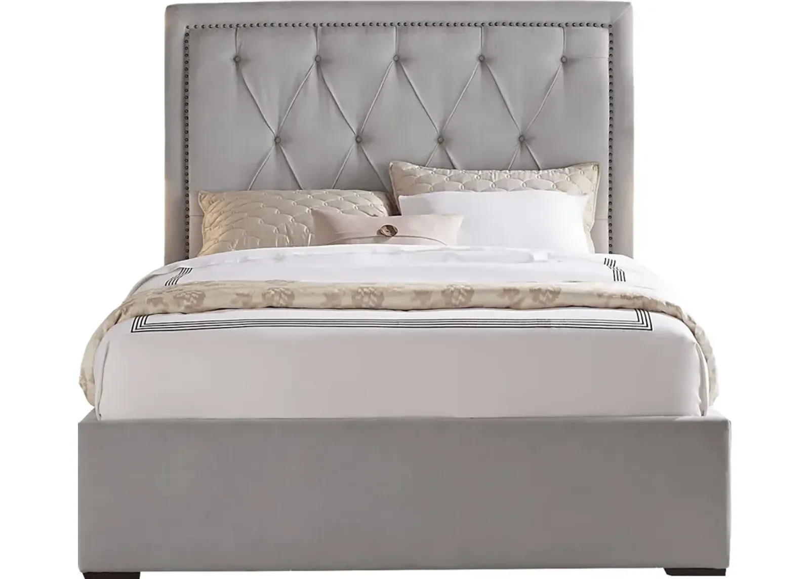 Elridge Dove Gray 3 Pc Queen Upholstered Bed