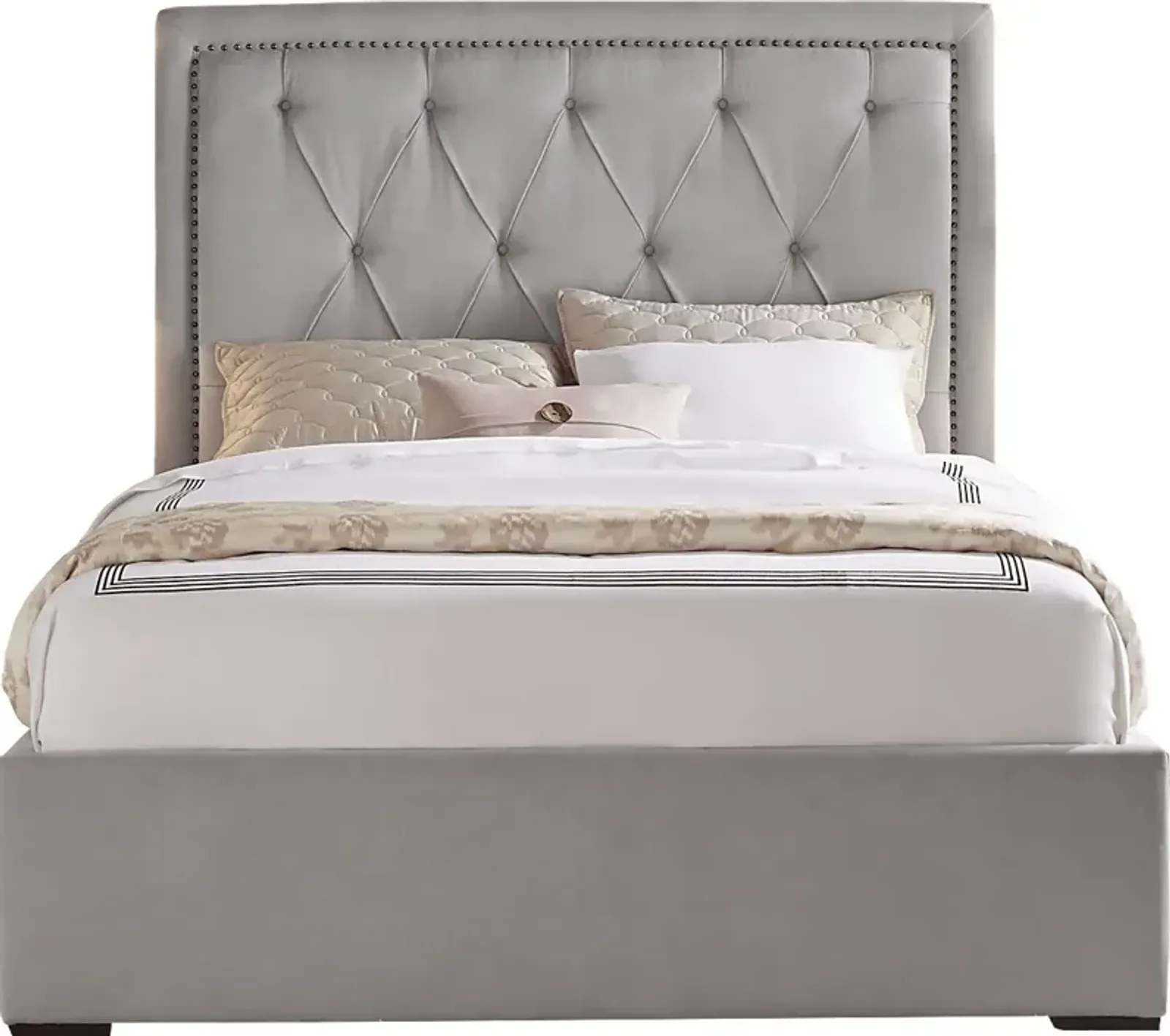 Elridge Dove Gray 3 Pc Queen Upholstered Bed