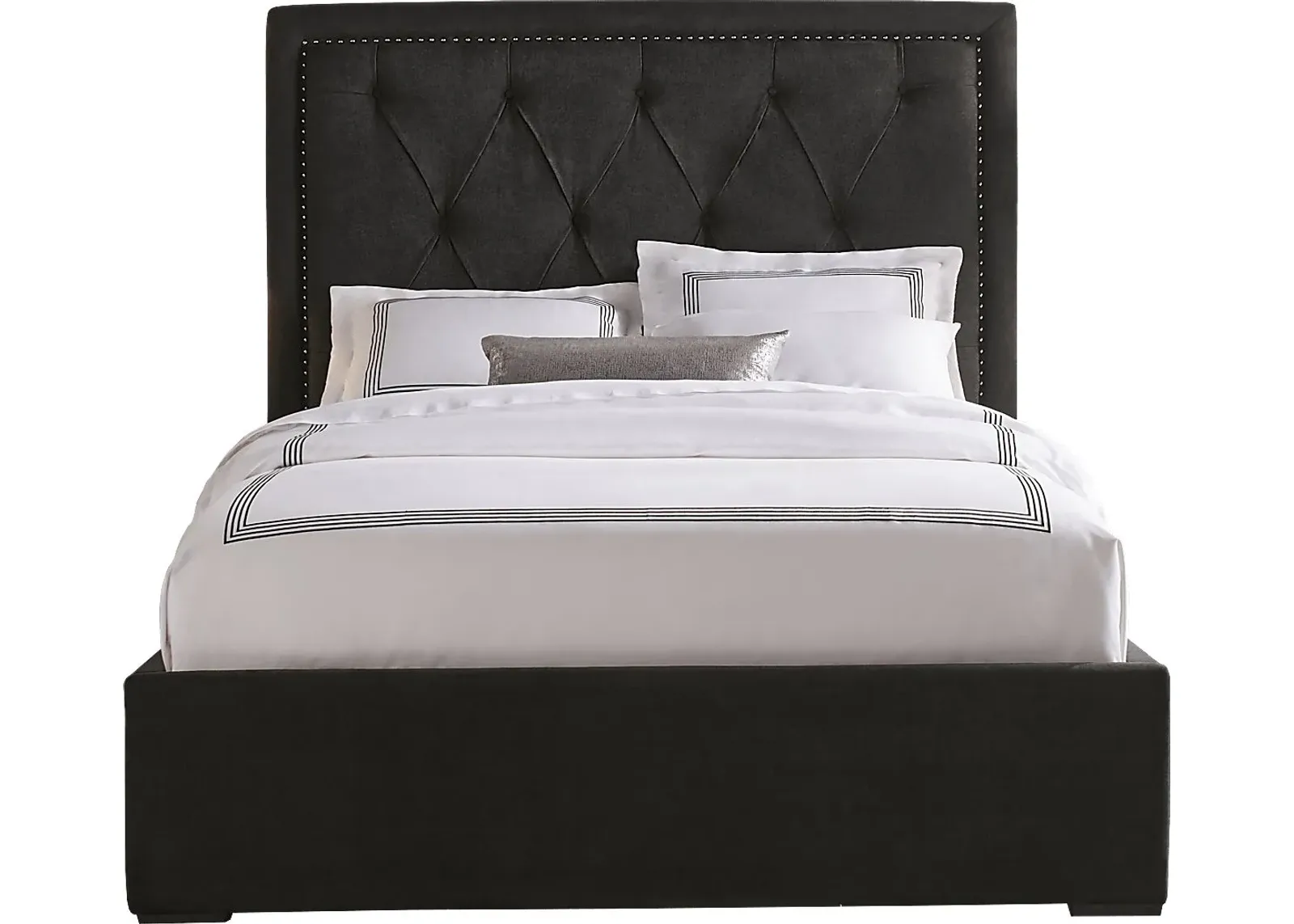 Elridge Black 3 Pc Queen Upholstered Bed