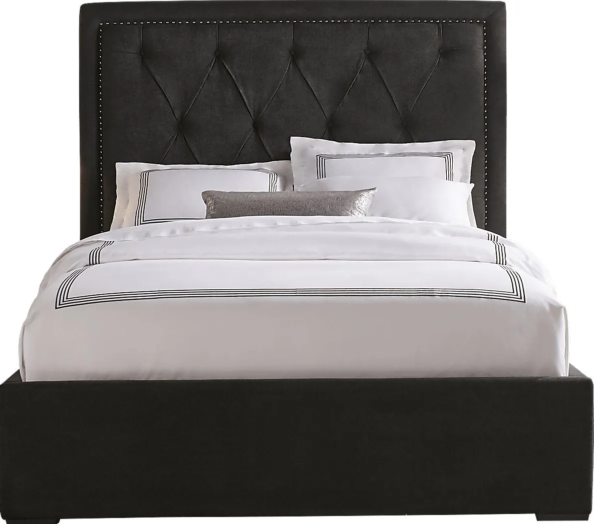 Elridge Black 3 Pc Queen Upholstered Bed