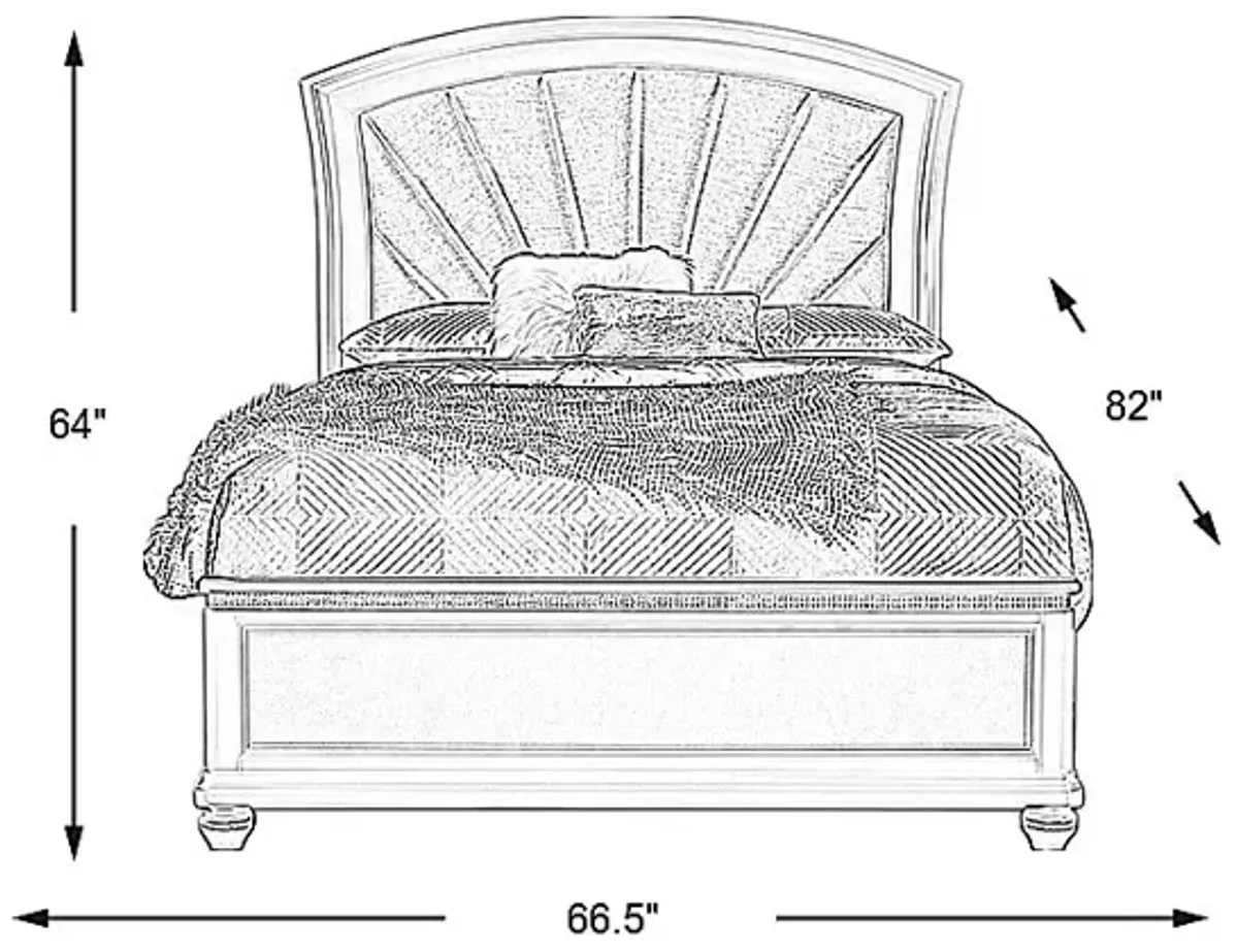 Starlet Lane White 3 Pc Queen Bed