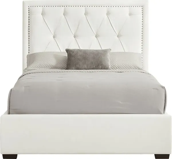Elridge II White 3 Pc Queen Upholstered Bed