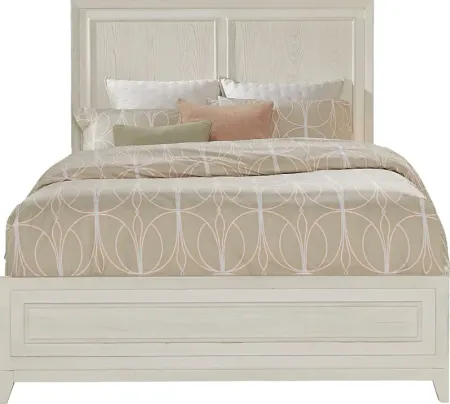 Clarissa White 3 Pc Queen Panel Bed