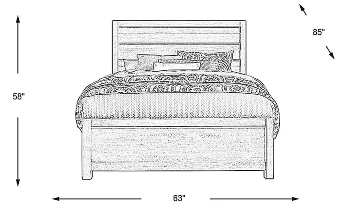 Barringer Place Gray 3 Pc Queen Panel Bed