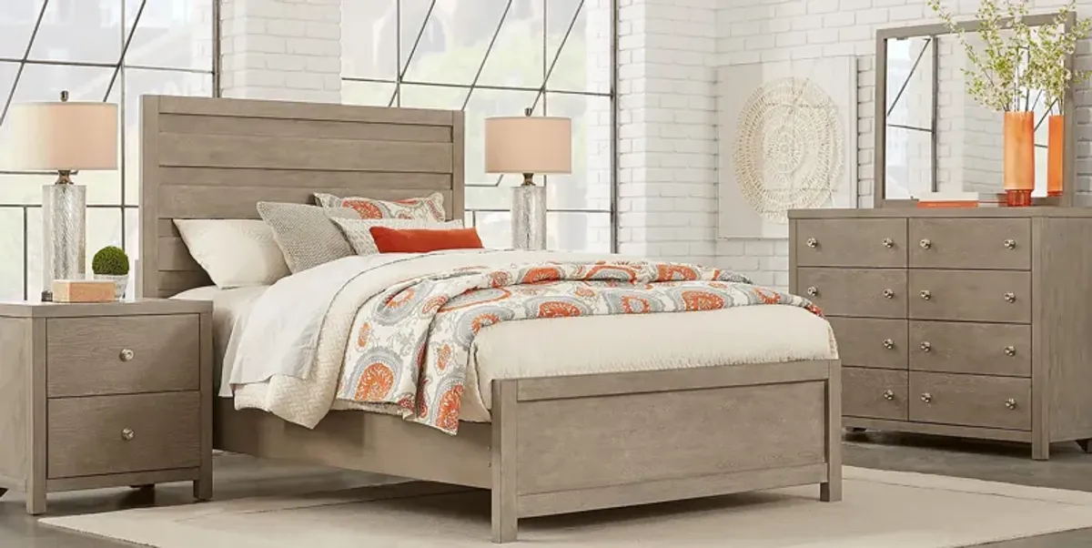 Barringer Place Gray 3 Pc Queen Panel Bed