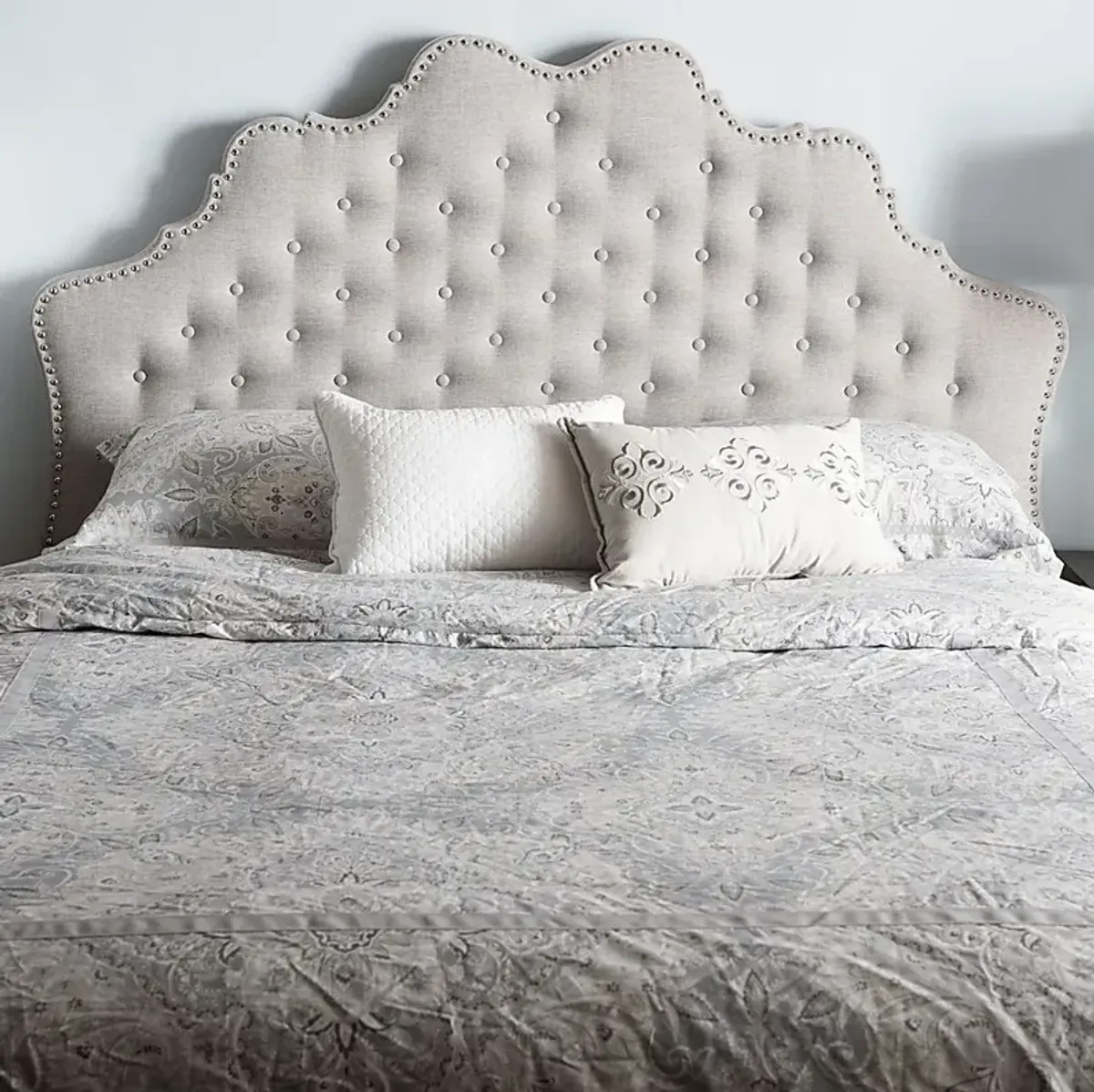 Conagra Gray Queen Upholstered Headboard