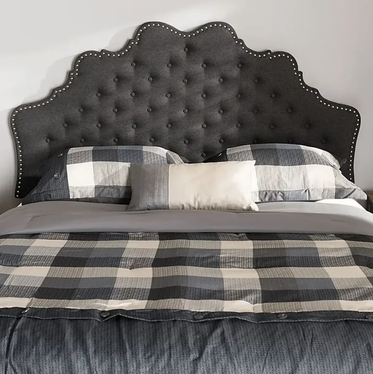 Conagra Charcoal Queen Upholstered Headboard