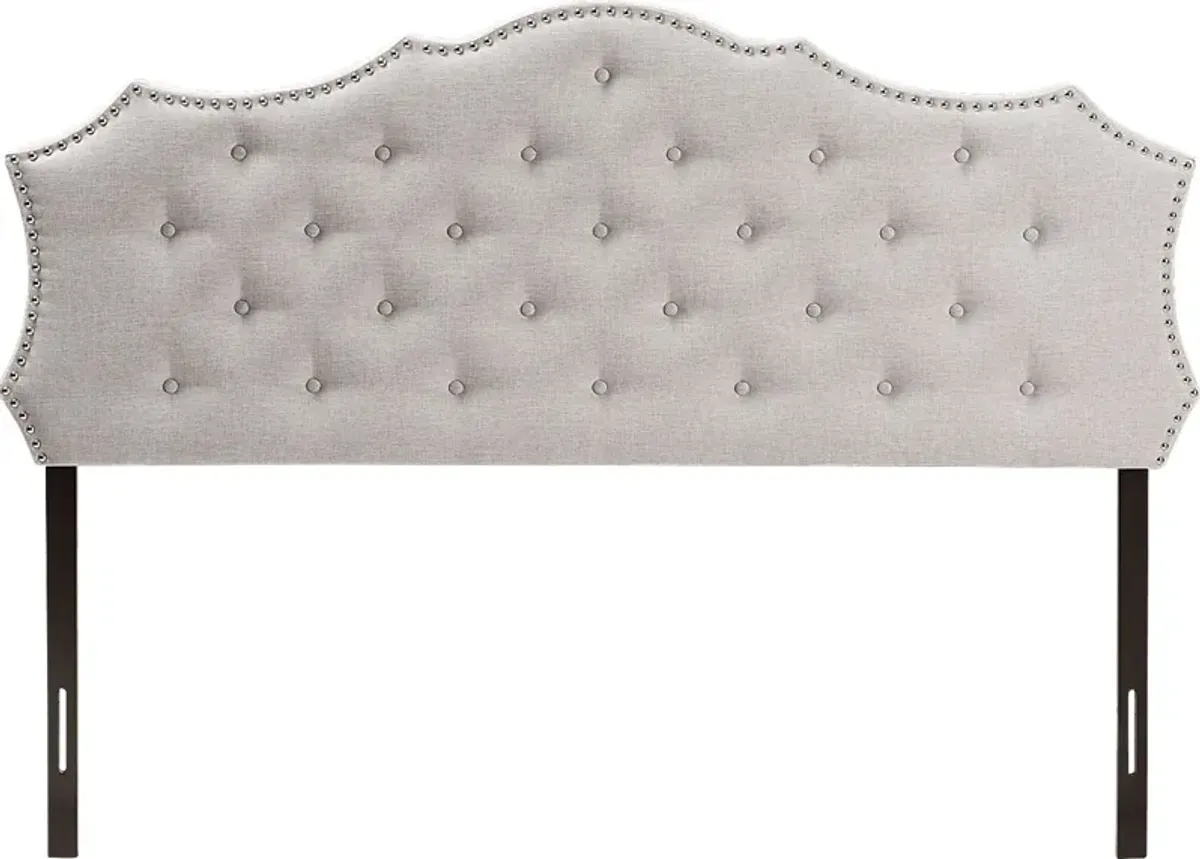 Poppleton Gray Queen Upholstered Headboard