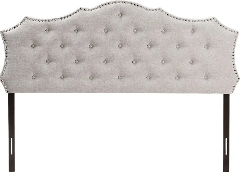 Poppleton Gray Queen Upholstered Headboard