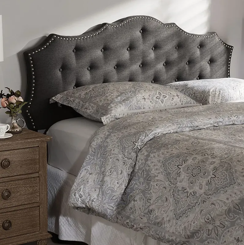 Poppleton Charcoal Queen Upholstered Headboard