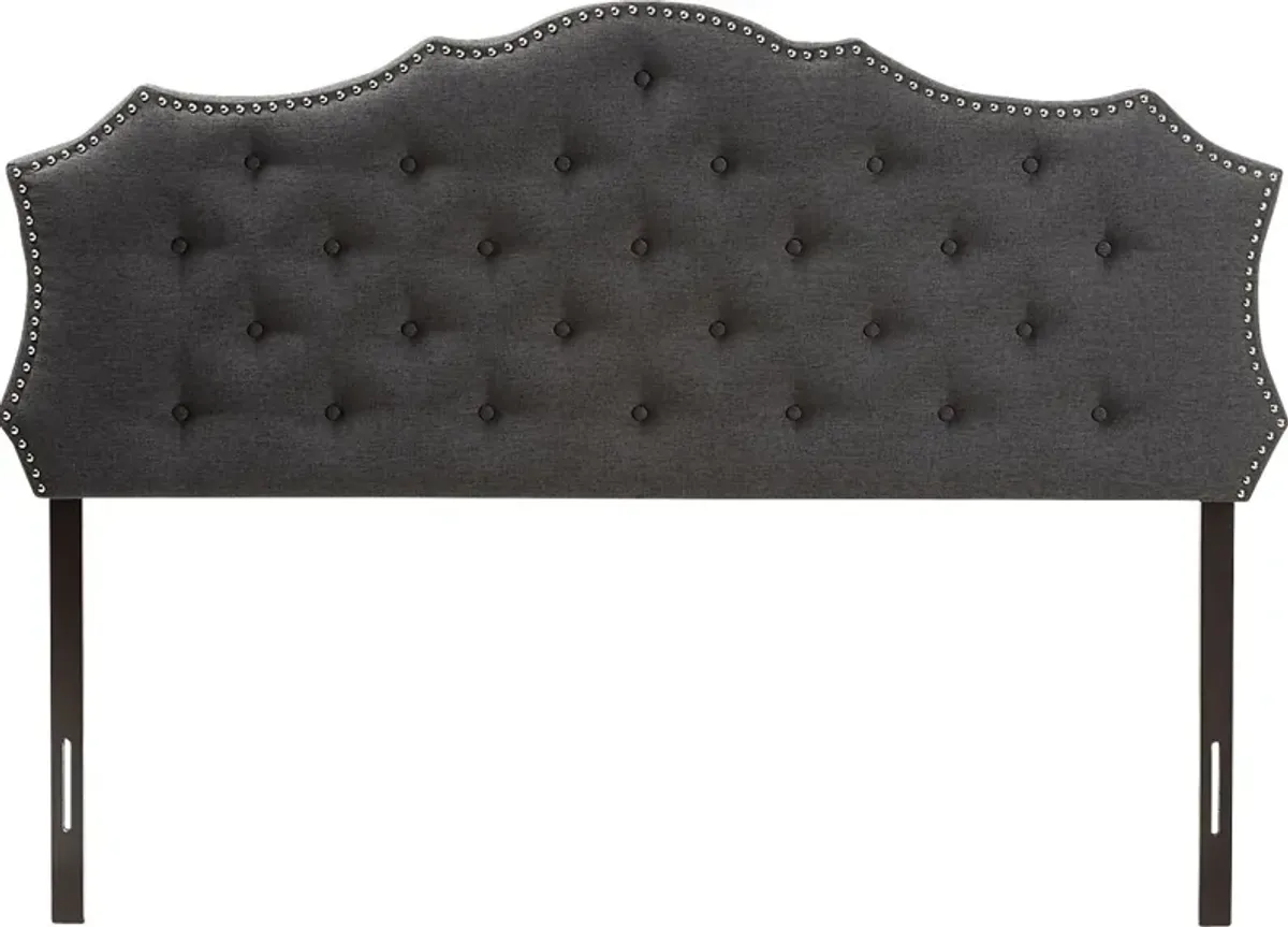 Poppleton Charcoal Queen Upholstered Headboard