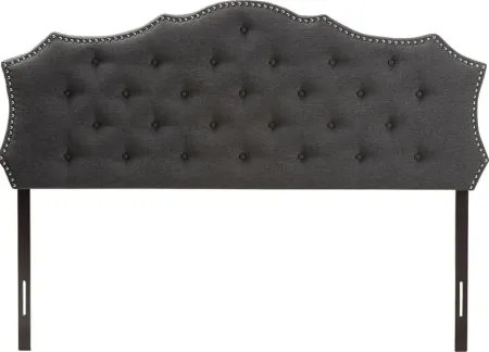 Poppleton Charcoal Queen Upholstered Headboard
