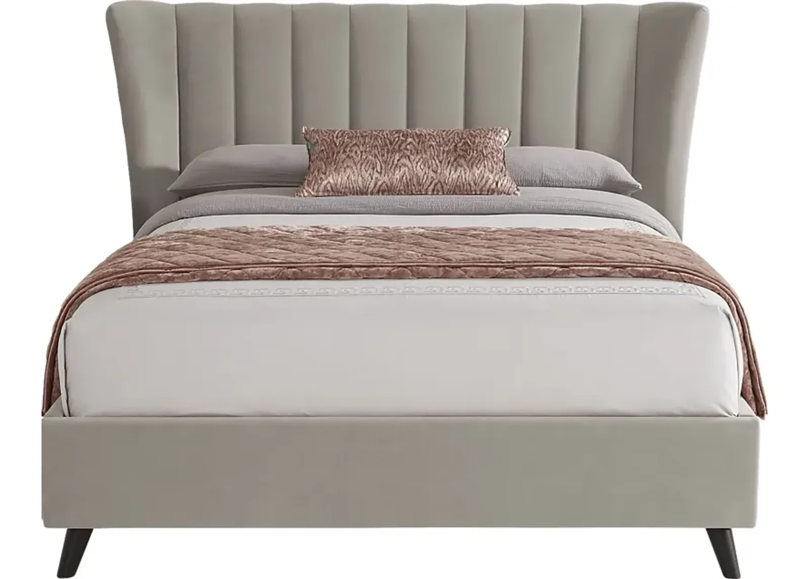 Nanton Park Gray 3 Pc Queen Upholstered Bed