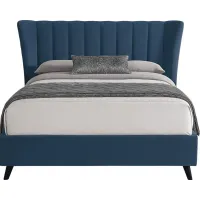 Nanton Park Blue 3 Pc Queen Upholstered Bed