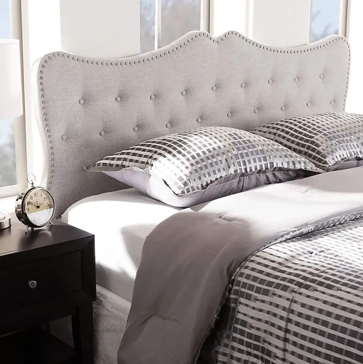 Glenvale Gray Queen Upholstered Headboard