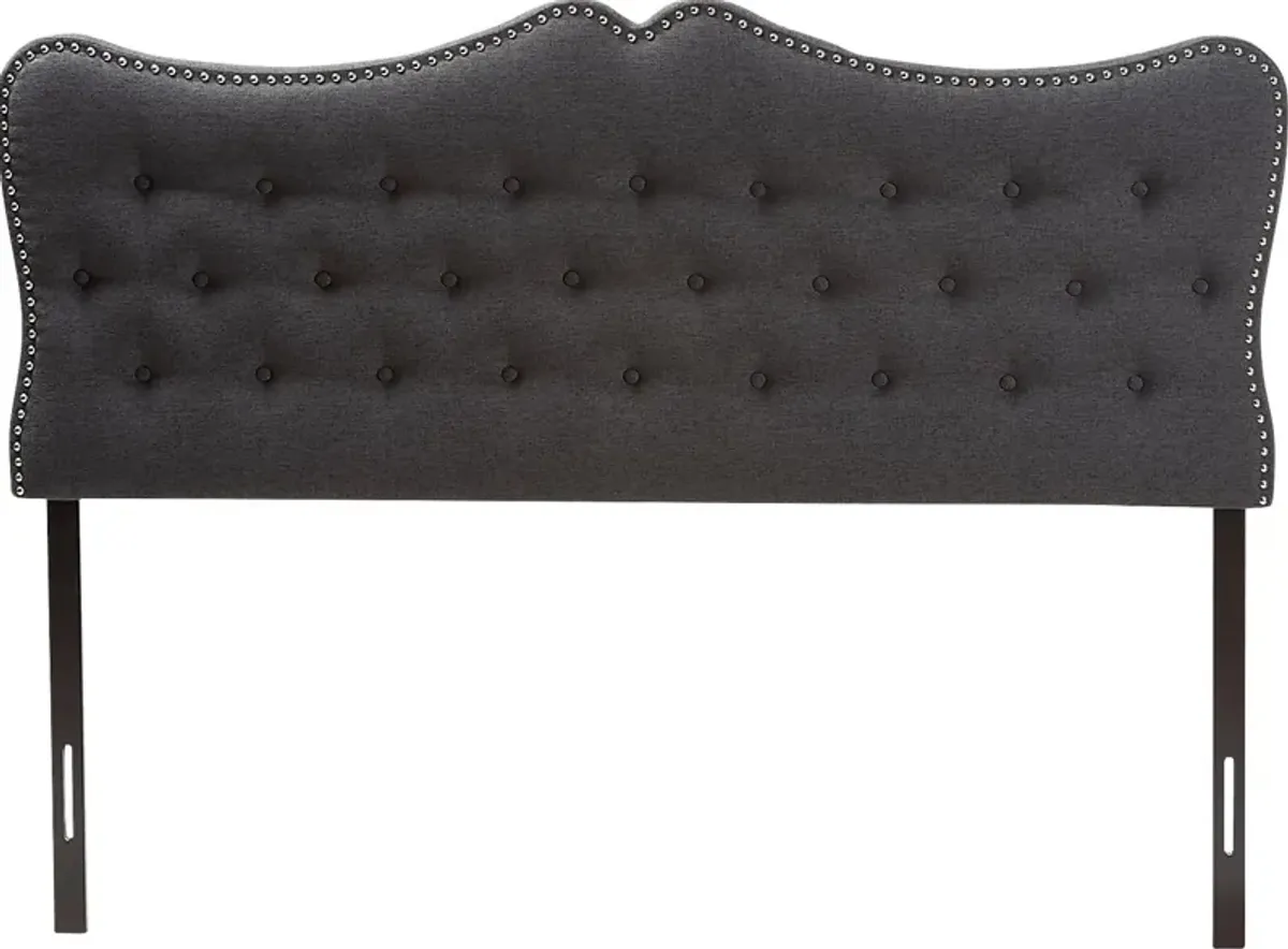 Glenvale Charcoal Queen Upholstered Headboard