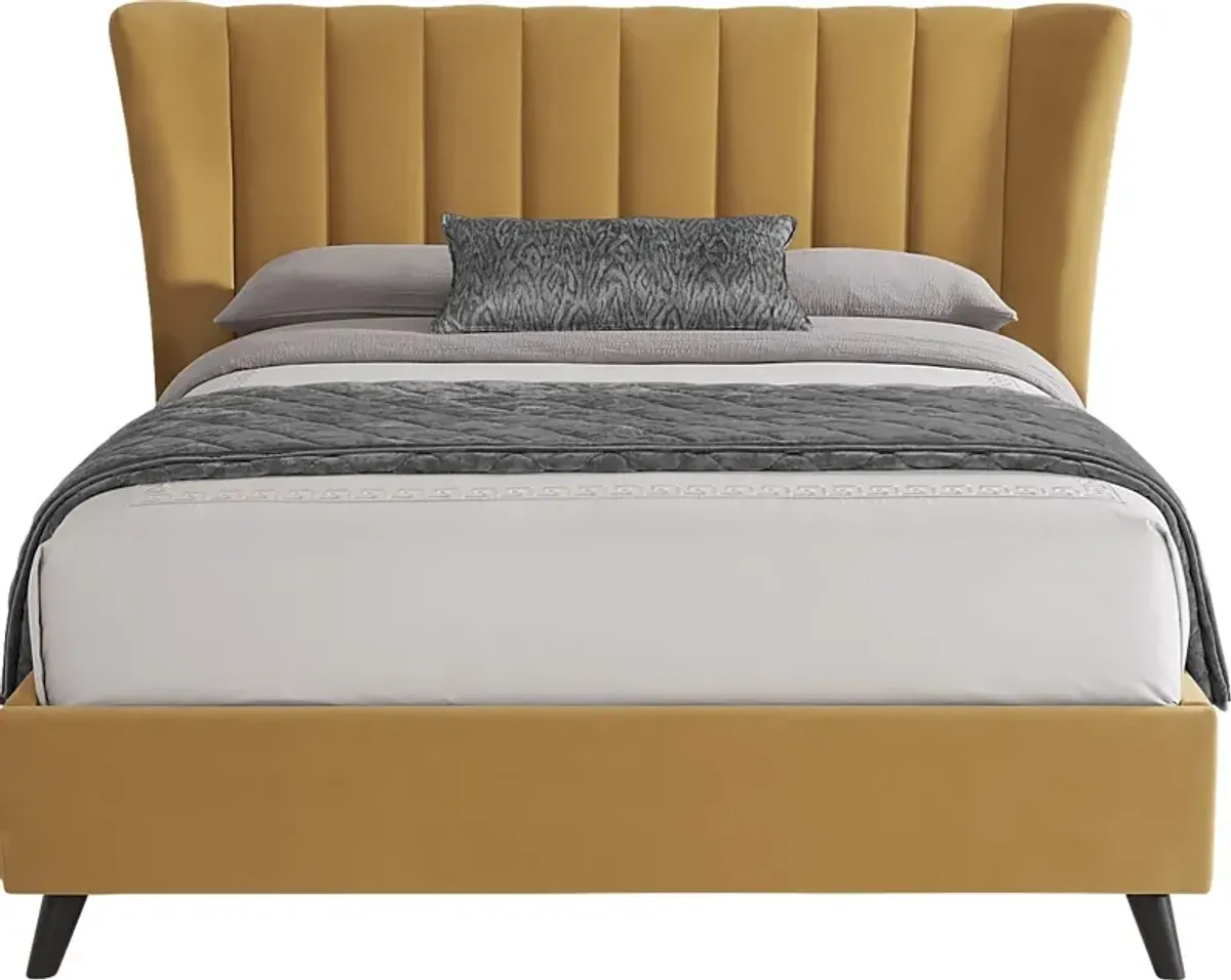 Nanton Park Yellow 3 Pc Queen Upholstered Bed