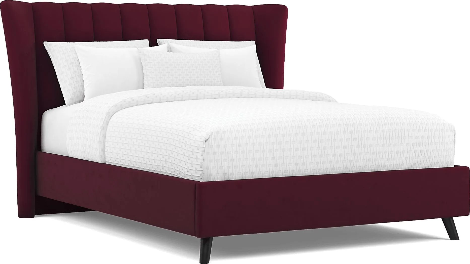 Nanton Park Red 3 Pc Queen Upholstered Bed