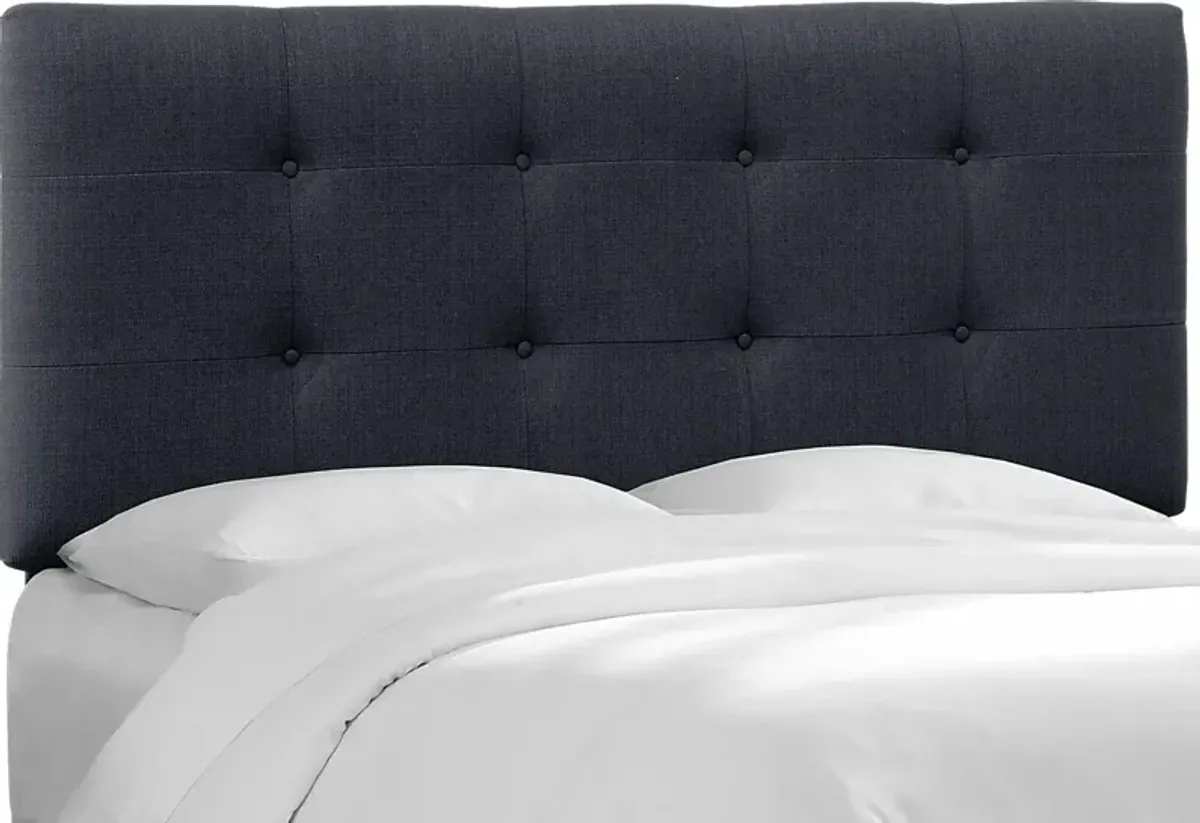 Averett Blue Queen Upholstered Headboard