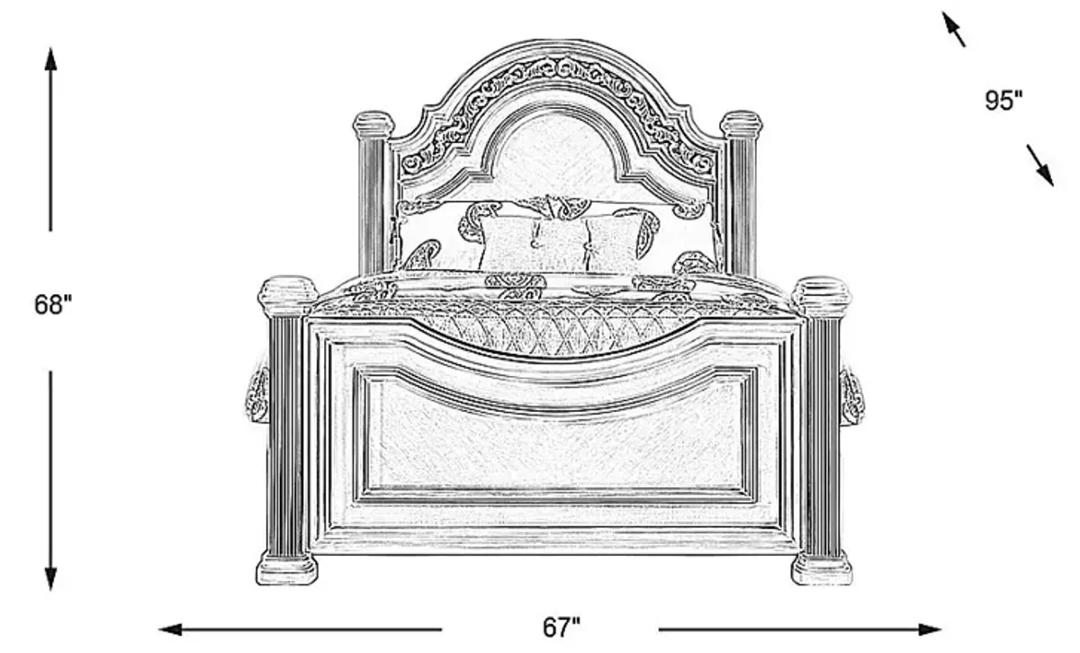 Gallagher Avenue Brown 3 Pc Queen Panel Bed