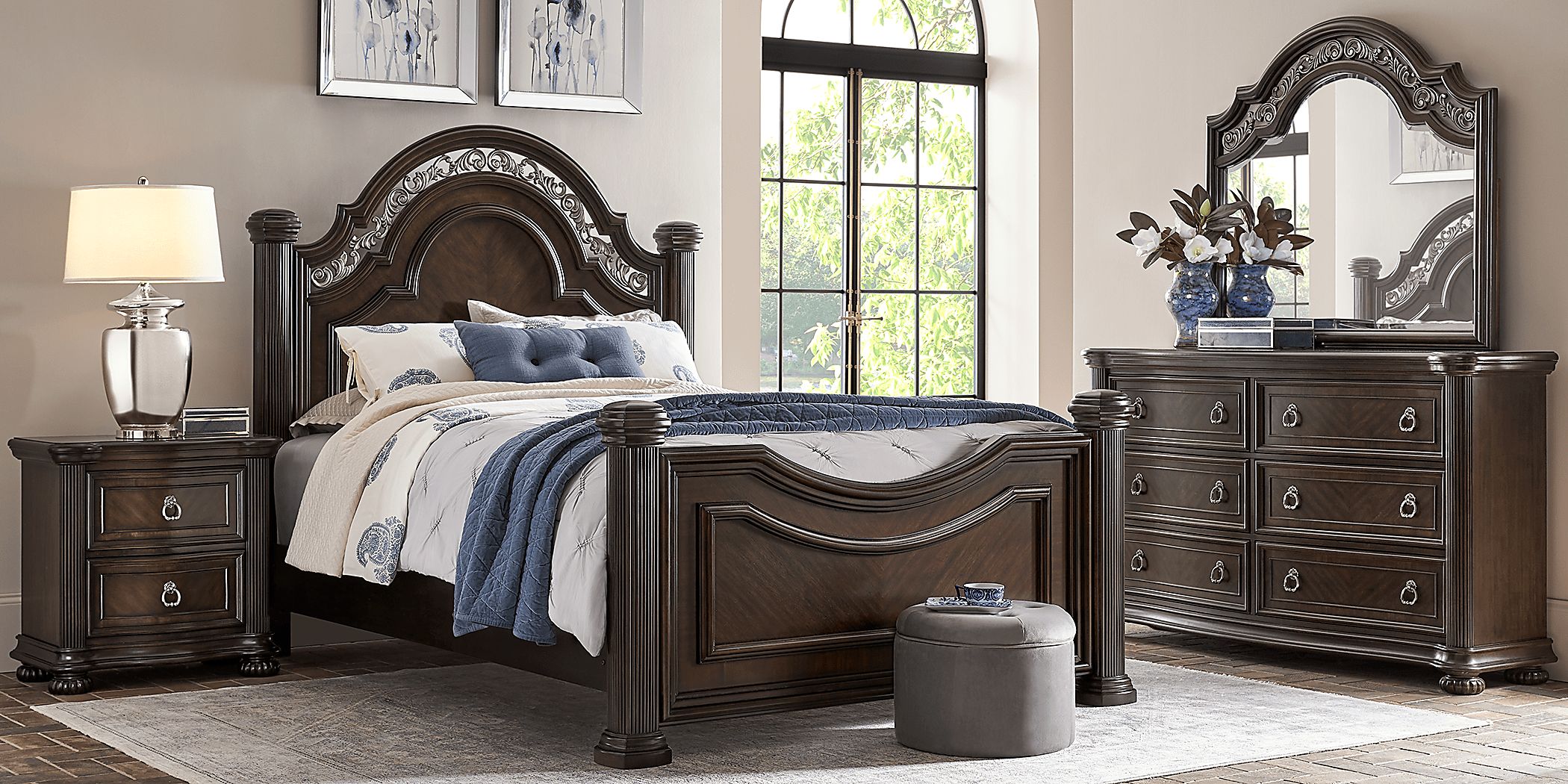 Gallagher Avenue Brown 3 Pc Queen Panel Bed