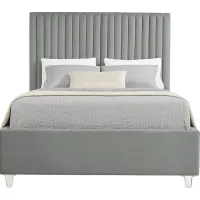 Zada Gray 3 Pc Queen Upholstered Bed