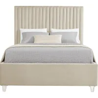 Zada Cream 3 Pc Queen Upholstered Bed