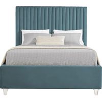 Zada Blue 3 Pc Queen Upholstered Bed