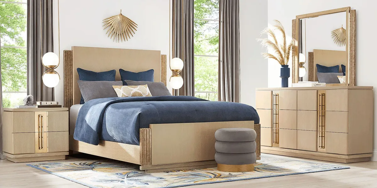 Issabela Caramel 3 Pc Queen Bed