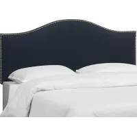 Charna Blue Queen Upholstered Headboard