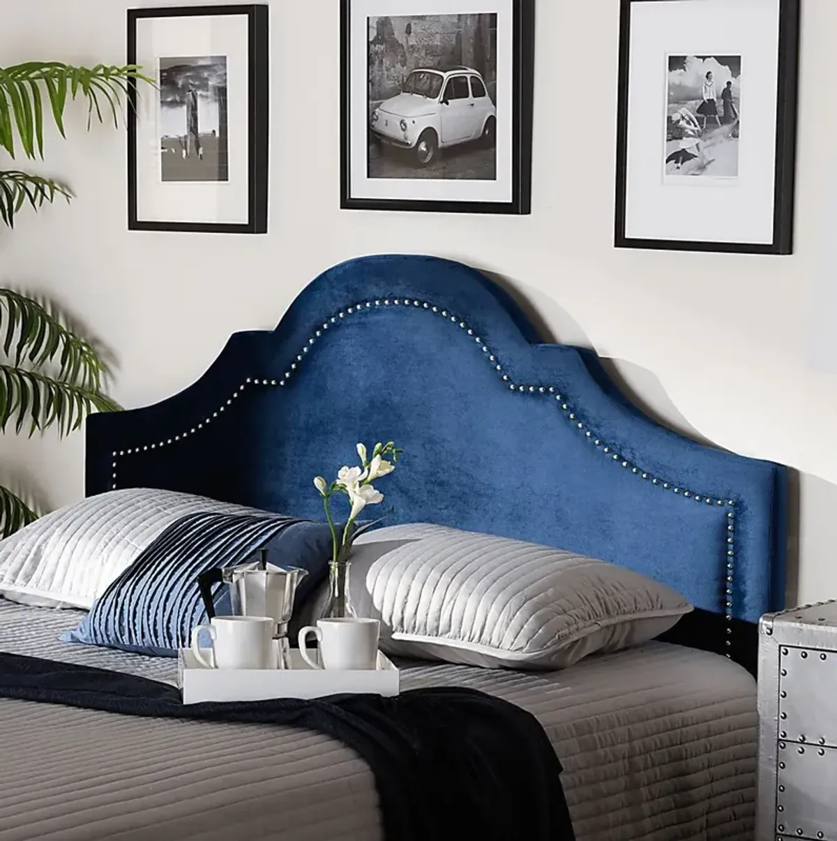 Rusling Navy Queen Headboard