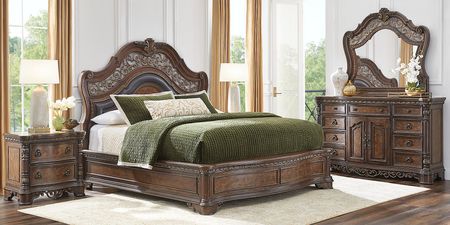 Yorkshire Manor Brown 3 Pc Queen Panel Bed