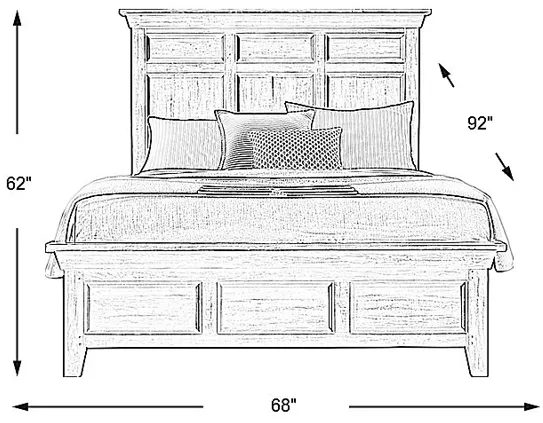 Lake View Brown 3 Pc Queen Bed