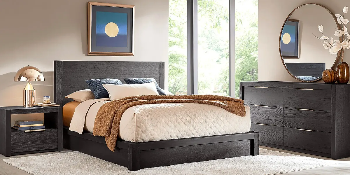 Easton Park Black 3 Pc Queen Panel Bed