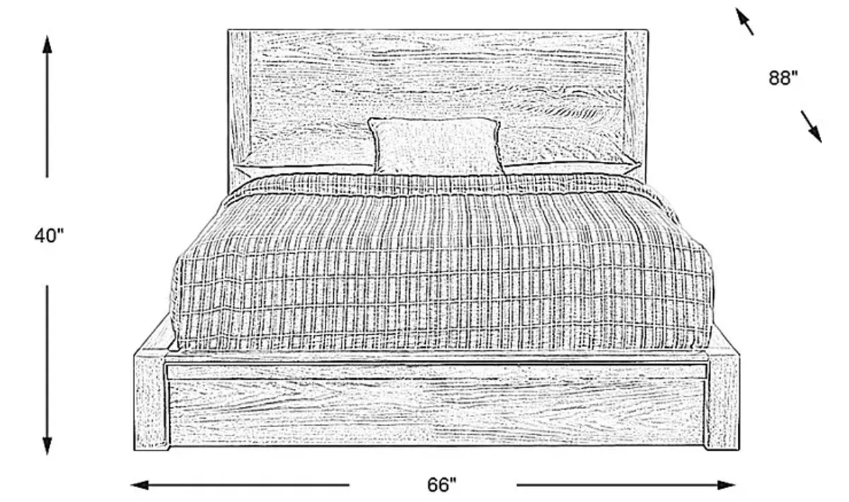 Easton Park Natural 3 Pc Queen Panel Bed