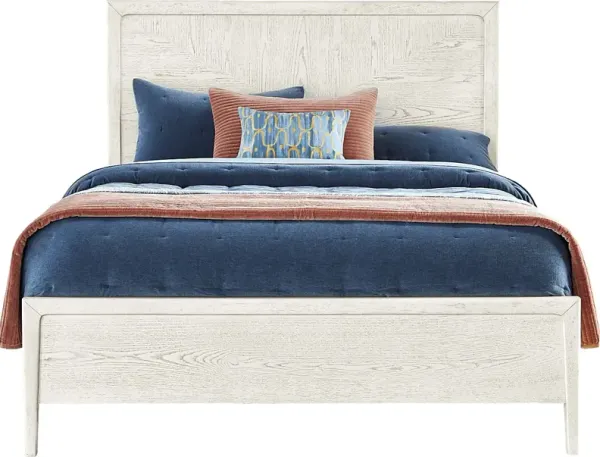 Rockport White 3 Pc King Panel Bed